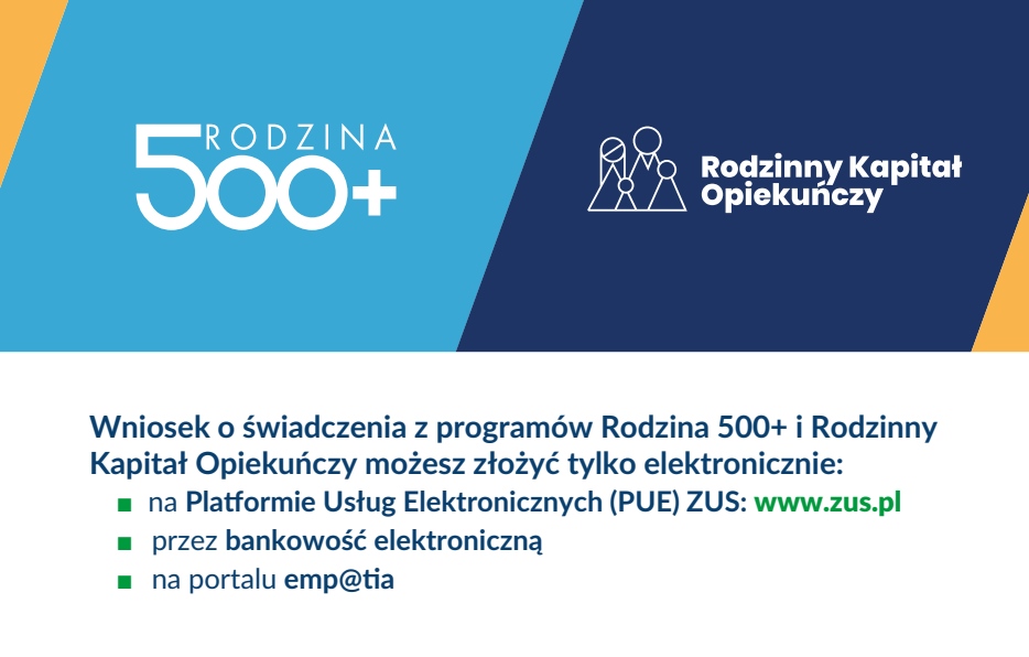 Plakat 500 Rodzinny kapitał opiekuńczy